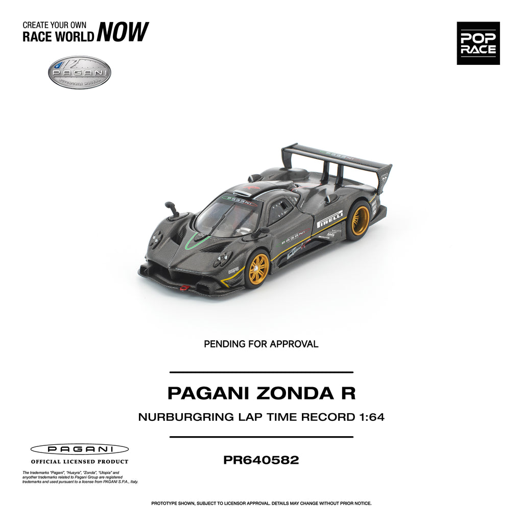 [PRE ORDER] Pop Race 1/64 Pagani Zonda R Nürburgring Lap Time Record PR640582 Diecast Scale Model Car