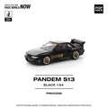 Pop Race 1/64 PANDEM S13 Black PR640289 Diecast Scale Model