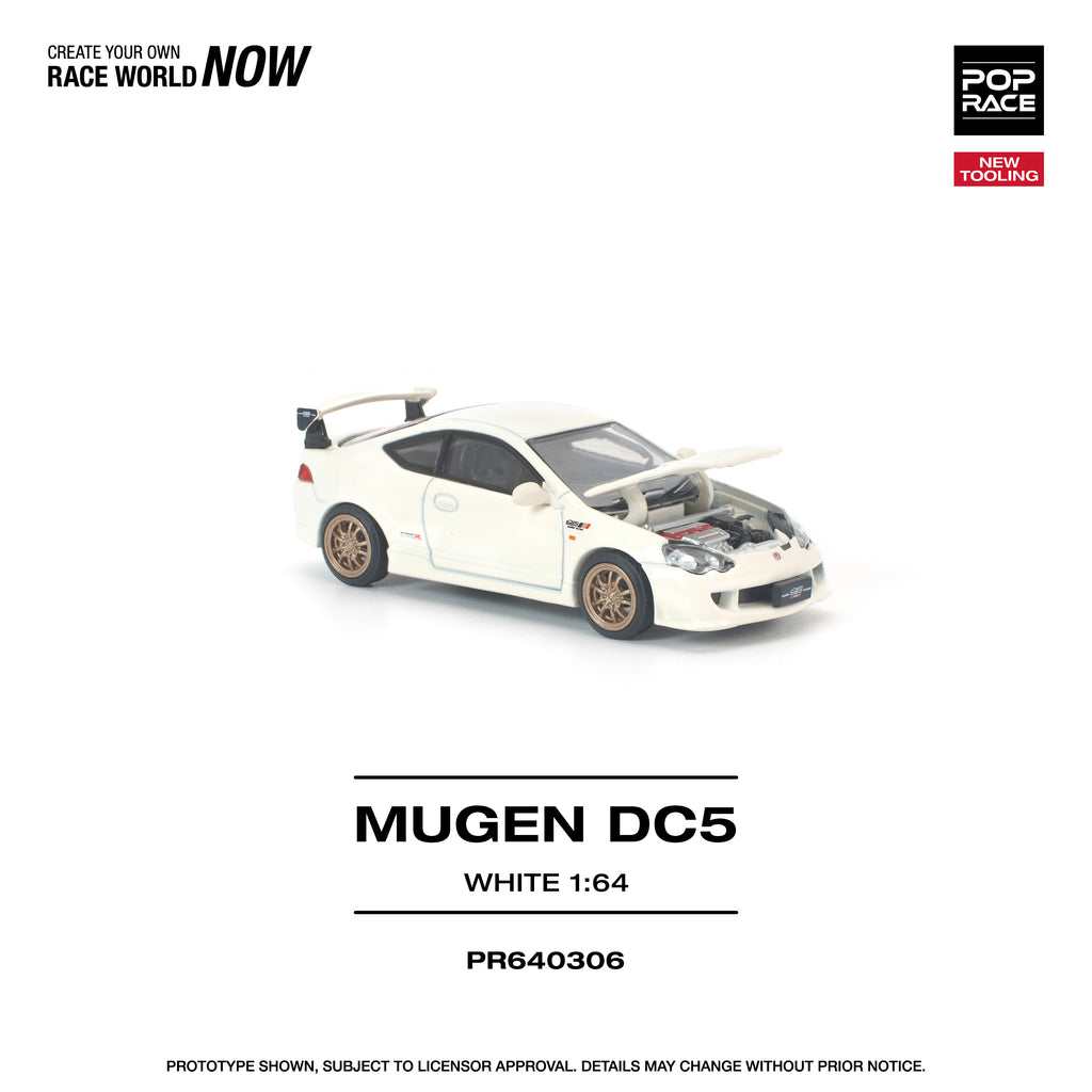 [PRE ORDER] Pop Race 1/64 Mugen DC5 White PR640306 Diecast Scale Model