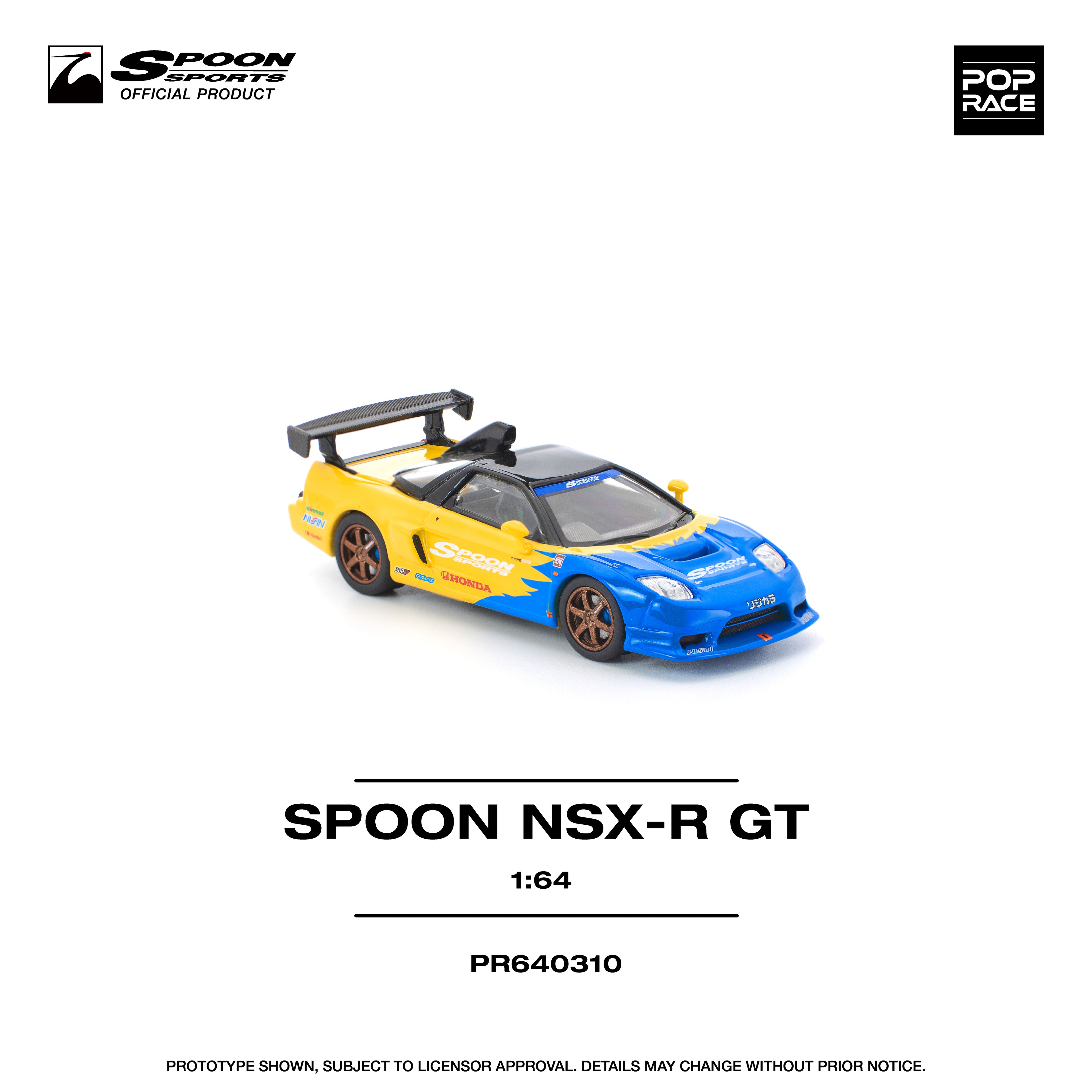 Pop Race 1/64 SPOON NSX-R GT PR640310 Diecast Scale Model