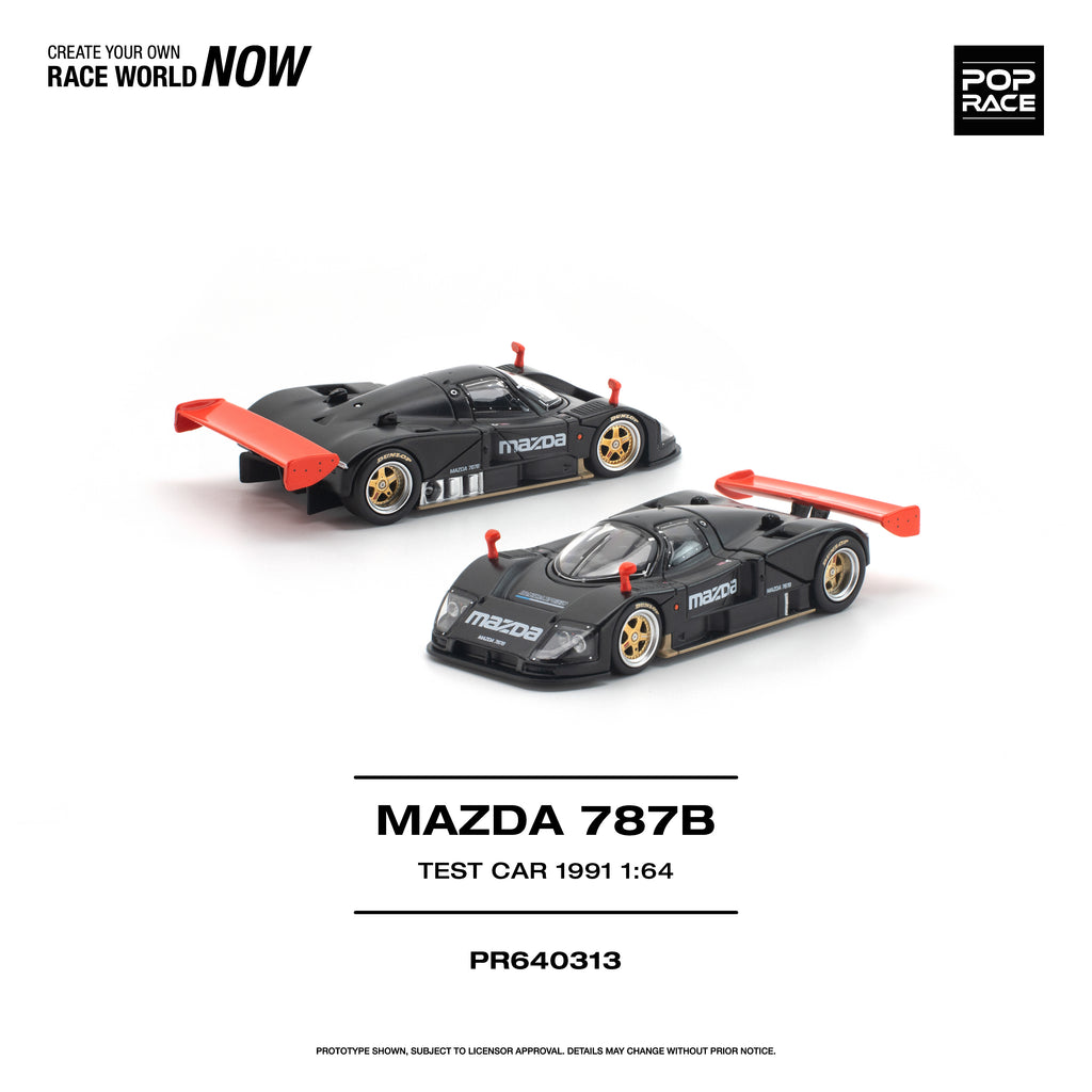[PRE ORDER] Pop Race 1/64 Mazda 787B Test Car 1991 PR640313 Diecast Scale Model