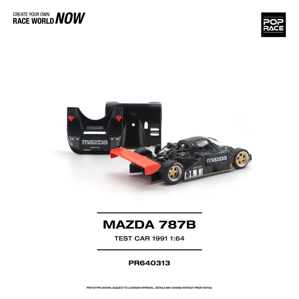 [PRE ORDER] Pop Race 1/64 Mazda 787B Test Car 1991 PR640313 Diecast Scale Model