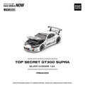 Pop Race 1/64 Top Secret GT300 Supra Silver Chrome PR640325 Diecast Scale Model