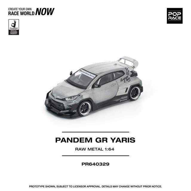 Pop Race 1/64 PANDEM GR Yaris Raw Material PR640329 Diecast Scale Model