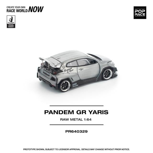 Pop Race 1/64 PANDEM GR Yaris Raw Material PR640329 Diecast Scale Model