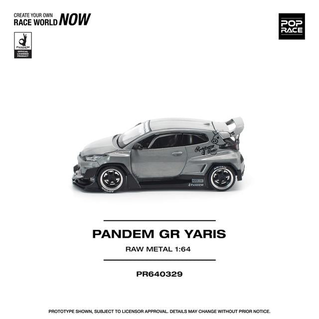 Pop Race 1/64 PANDEM GR Yaris Raw Material PR640329 Diecast Scale Model