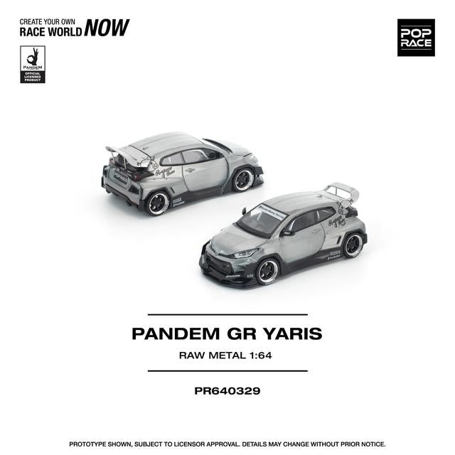 Pop Race 1/64 PANDEM GR Yaris Raw Material PR640329 Diecast Scale Model