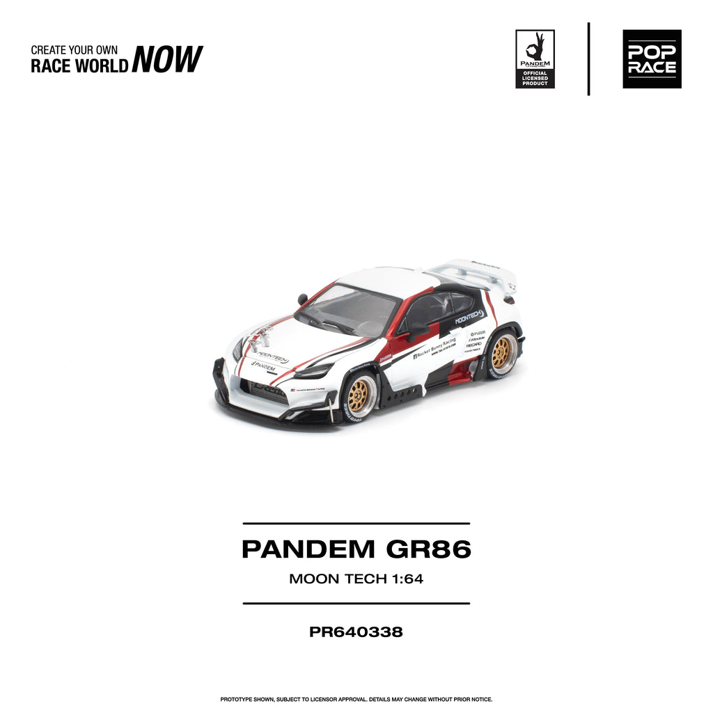 [PRE ORDER] Pop Race 1/64 PANDEM GR86 Moon Tech PR640338 Diecast Scale Model
