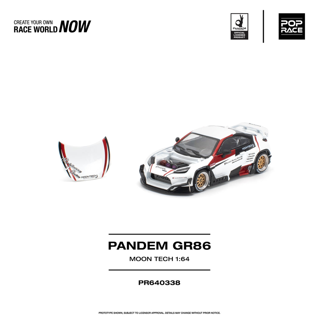 [PRE ORDER] Pop Race 1/64 PANDEM GR86 Moon Tech PR640338 Diecast Scale Model