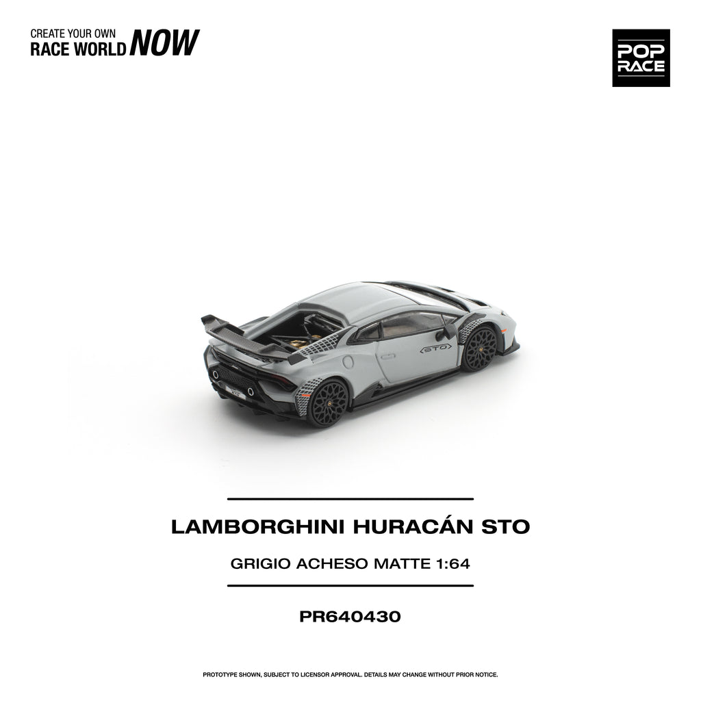 [PRE ORDER] Pop Race 1/64 Lamborghini Huracan STO Grigorio Acheso Matte PR640430 Diecast Scale Model