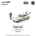 [PRE ORDER] Pop Race 1/64 RWB 930 Apple (With Figure) AMERICAN DIORAMA PR640474 Diecast Scale Model