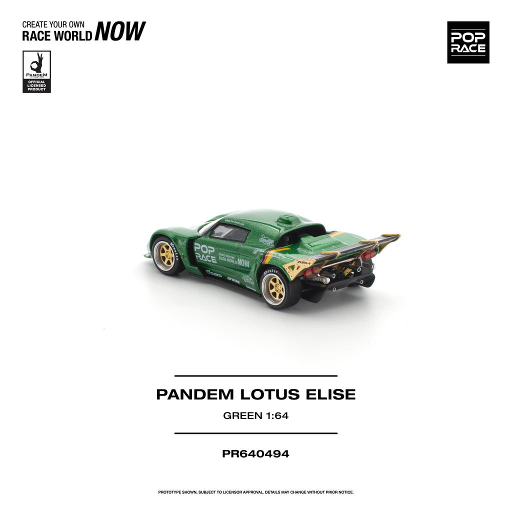 [PRE ORDER] Pop Race 1/64 Pandem Lotus Elise Green PR640494 Diecast Scale Model