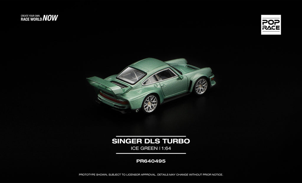 [PRE ORDER] Pop Race 1/64 Singer DLS Turbo Ice Green PR640495 Diecast Scale Model