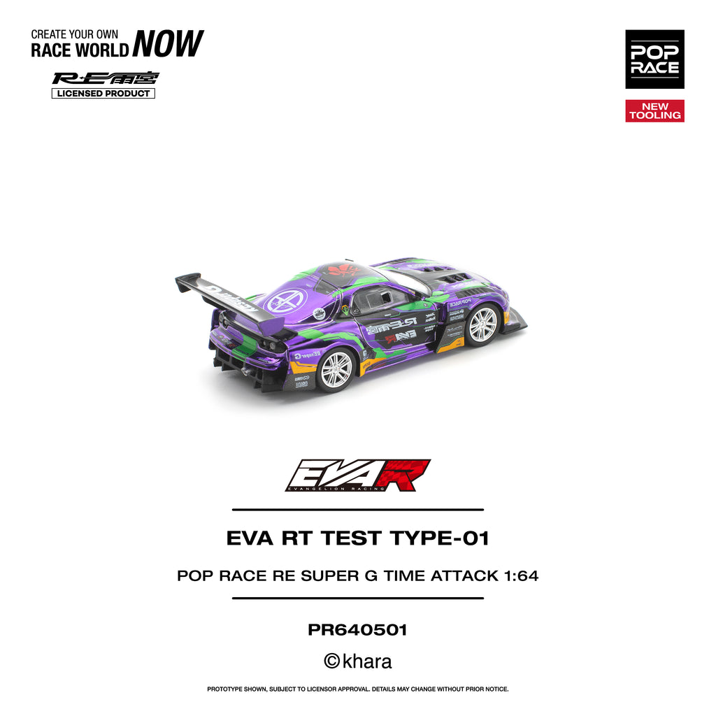 [PRE ORDER] Pop Race 1/64 EVA RT TEST TYPE-01 Pop Race RE Super G Time Attack PR640501 Diecast Scale Model