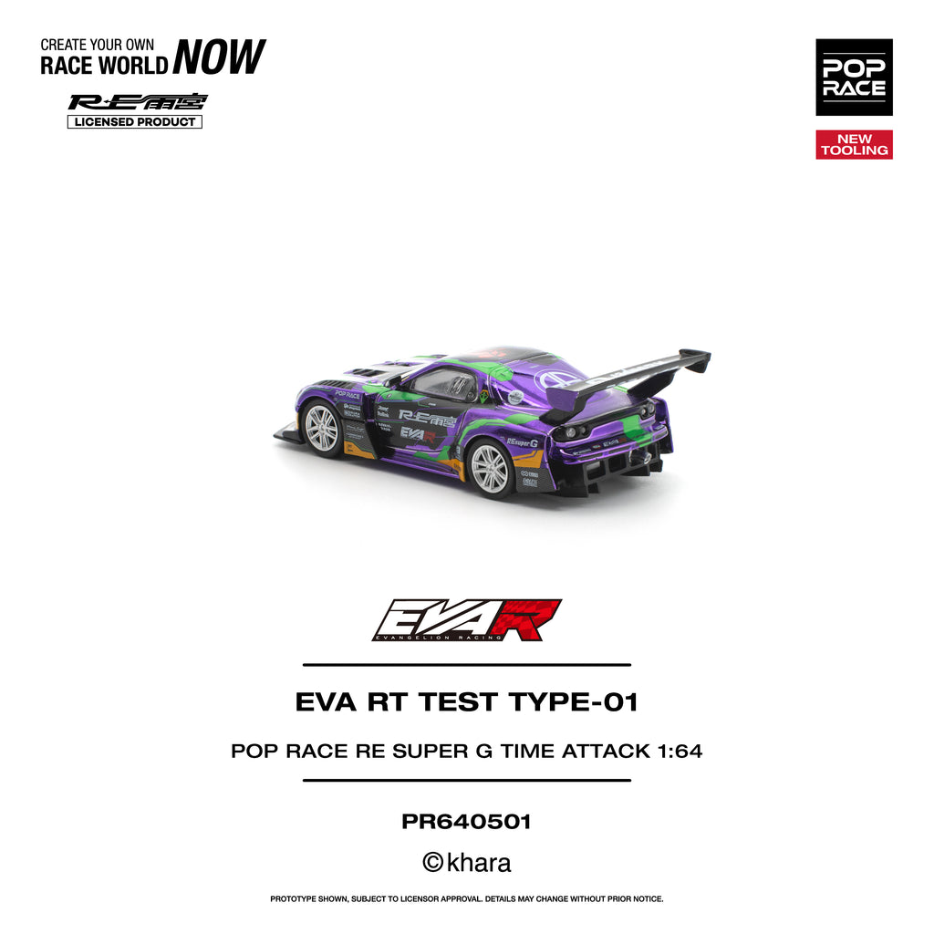 [PRE ORDER] Pop Race 1/64 EVA RT TEST TYPE-01 Pop Race RE Super G Time Attack PR640501 Diecast Scale Model