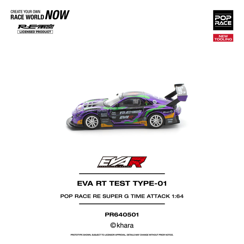 [PRE ORDER] Pop Race 1/64 EVA RT TEST TYPE-01 Pop Race RE Super G Time Attack PR640501 Diecast Scale Model