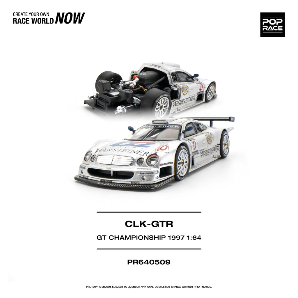 [PRE ORDER] Pop Race 1/64 Mercedes-Benz AMG CLK GTR FIA GT Championship 1997 PR640509 Diecast Scale Model