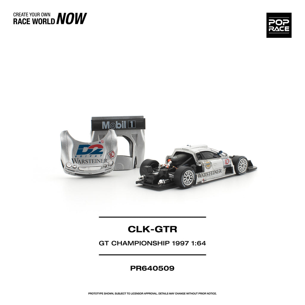 [PRE ORDER] Pop Race 1/64 Mercedes-Benz AMG CLK GTR FIA GT Championship 1997 PR640509 Diecast Scale Model