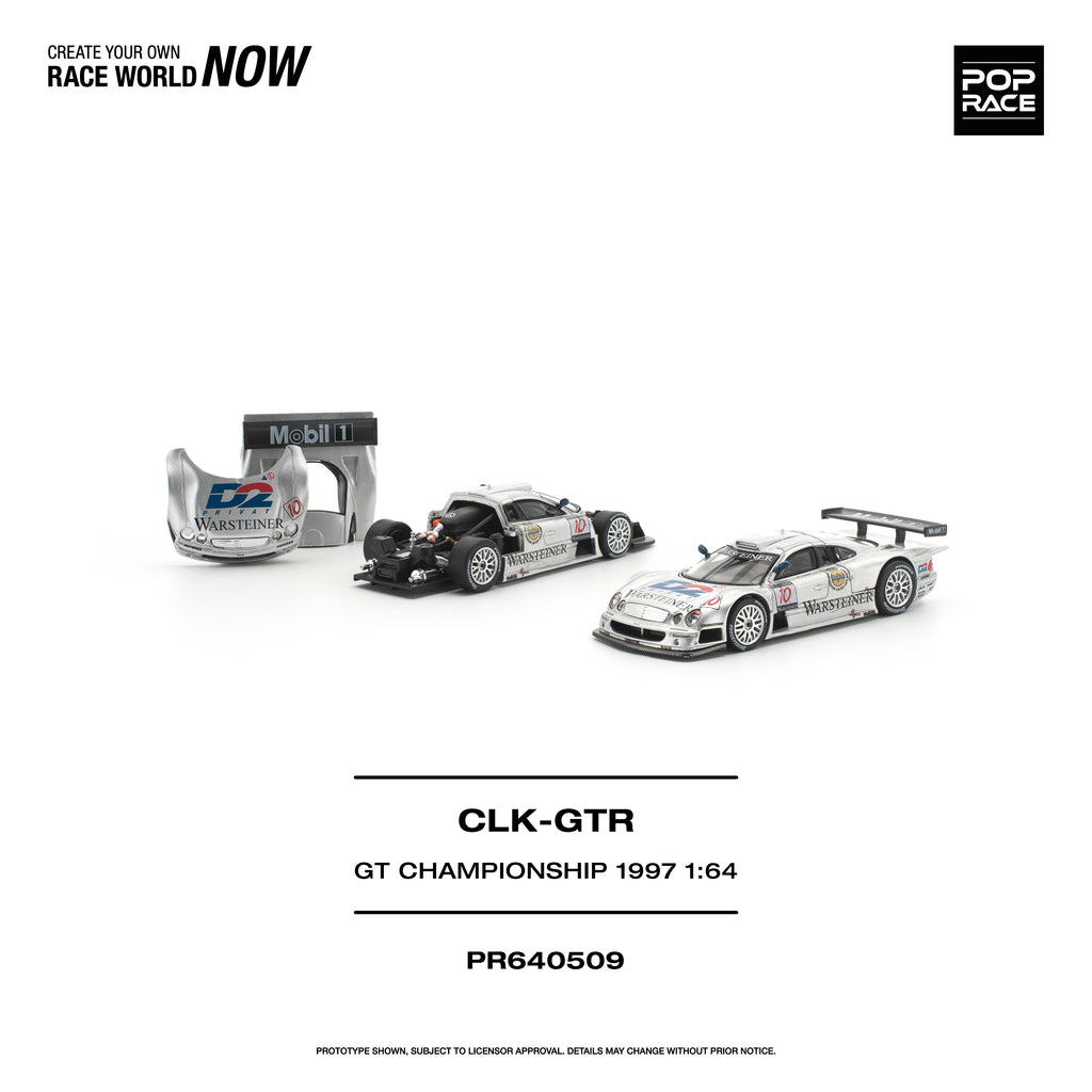 [PRE ORDER] Pop Race 1/64 Mercedes-Benz AMG CLK GTR FIA GT Championship 1997 PR640509 Diecast Scale Model