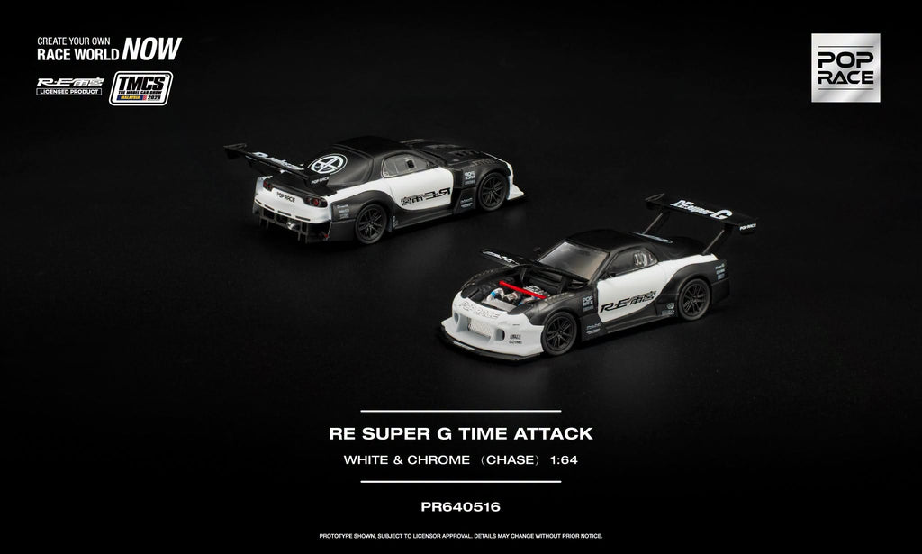 Pop Race 1/64 Re Super G Time Attack PR640516  Diecast Scale Model Car