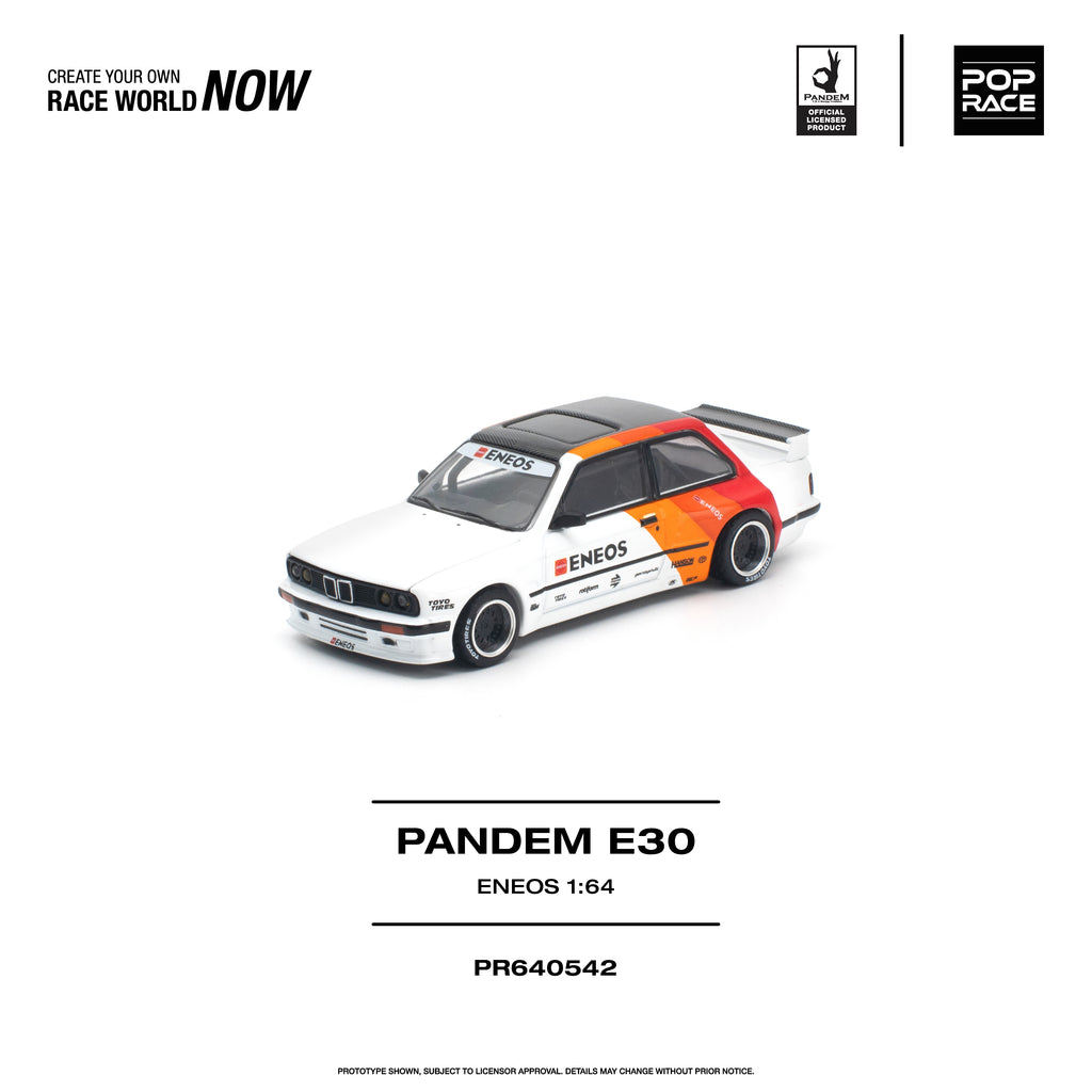 [PRE ORDER] Pop Race 1/64 PANDEM E30 ENEOS PR640542 Diecast Scale Model