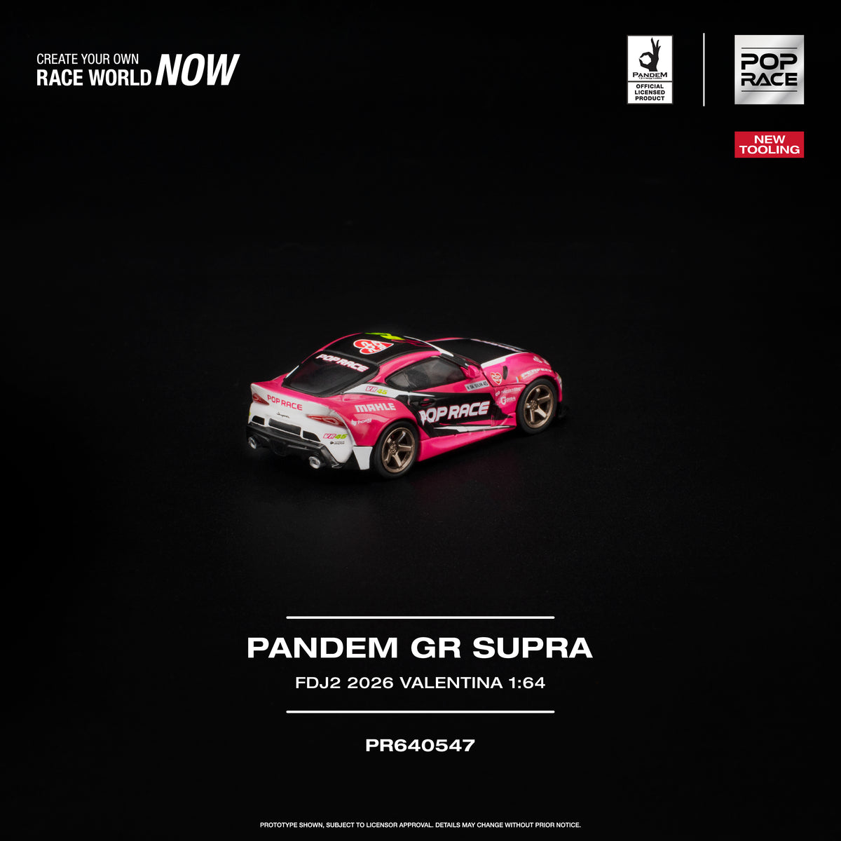 [PRE ORDER] Pop Race 1/64 PANDEM GR SUPRA FDJ2 VALENTINA PIAZ  PR640547 Diecast Scale Model