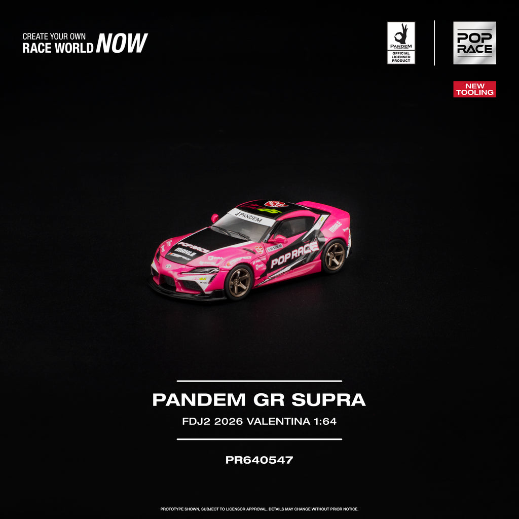 [PRE ORDER] Pop Race 1/64 PANDEM GR SUPRA FDJ2 VALENTINA PIAZ  PR640547 Diecast Scale Model
