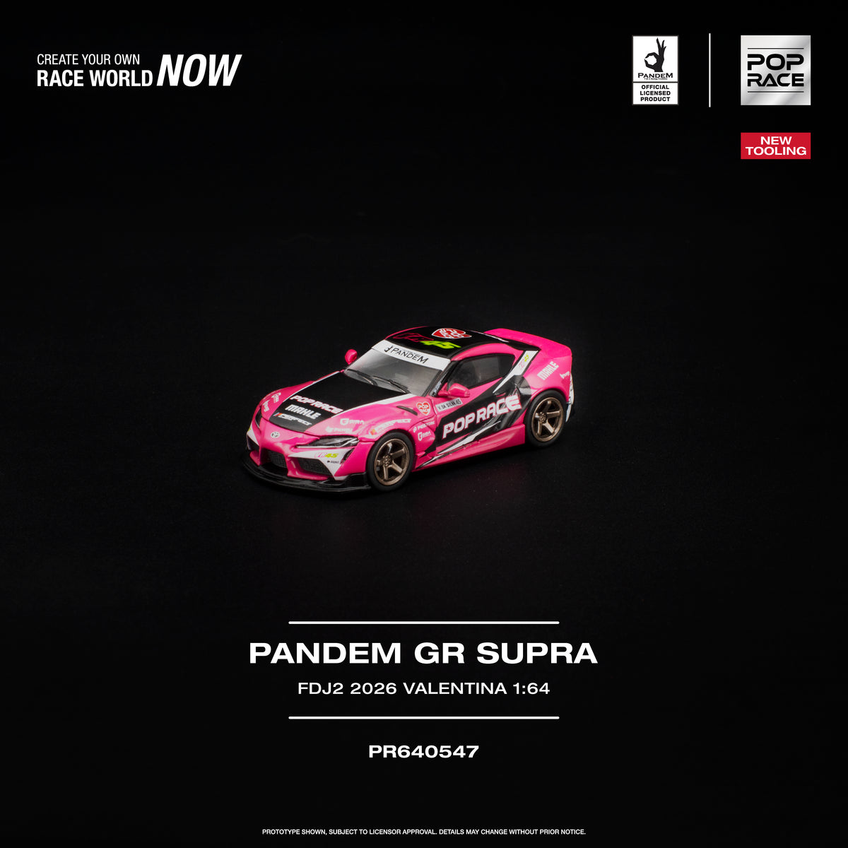[PRE ORDER] Pop Race 1/64 PANDEM GR SUPRA FDJ2 VALENTINA PIAZ  PR640547 Diecast Scale Model