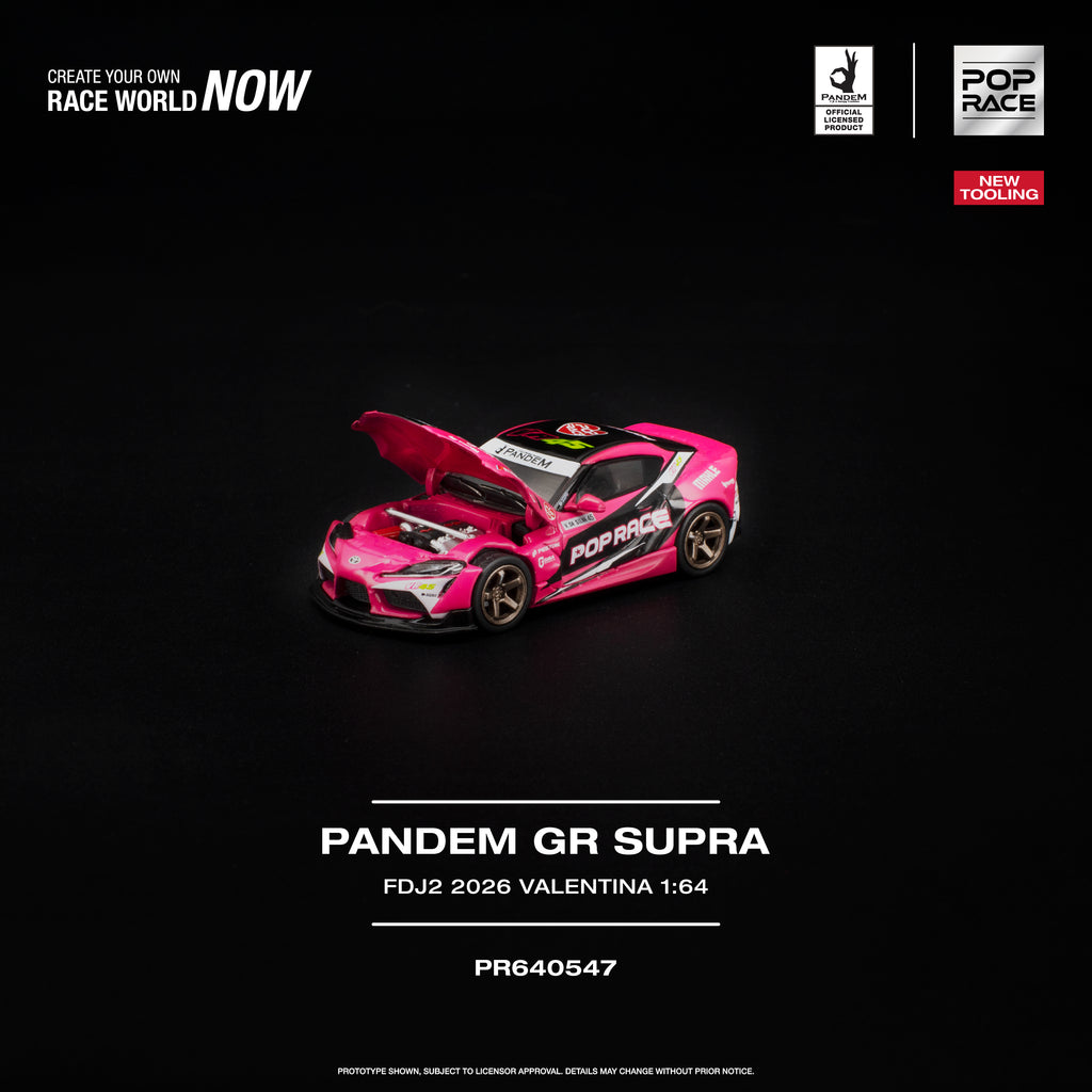 [PRE ORDER] Pop Race 1/64 PANDEM GR SUPRA FDJ2 VALENTINA PIAZ  PR640547 Diecast Scale Model