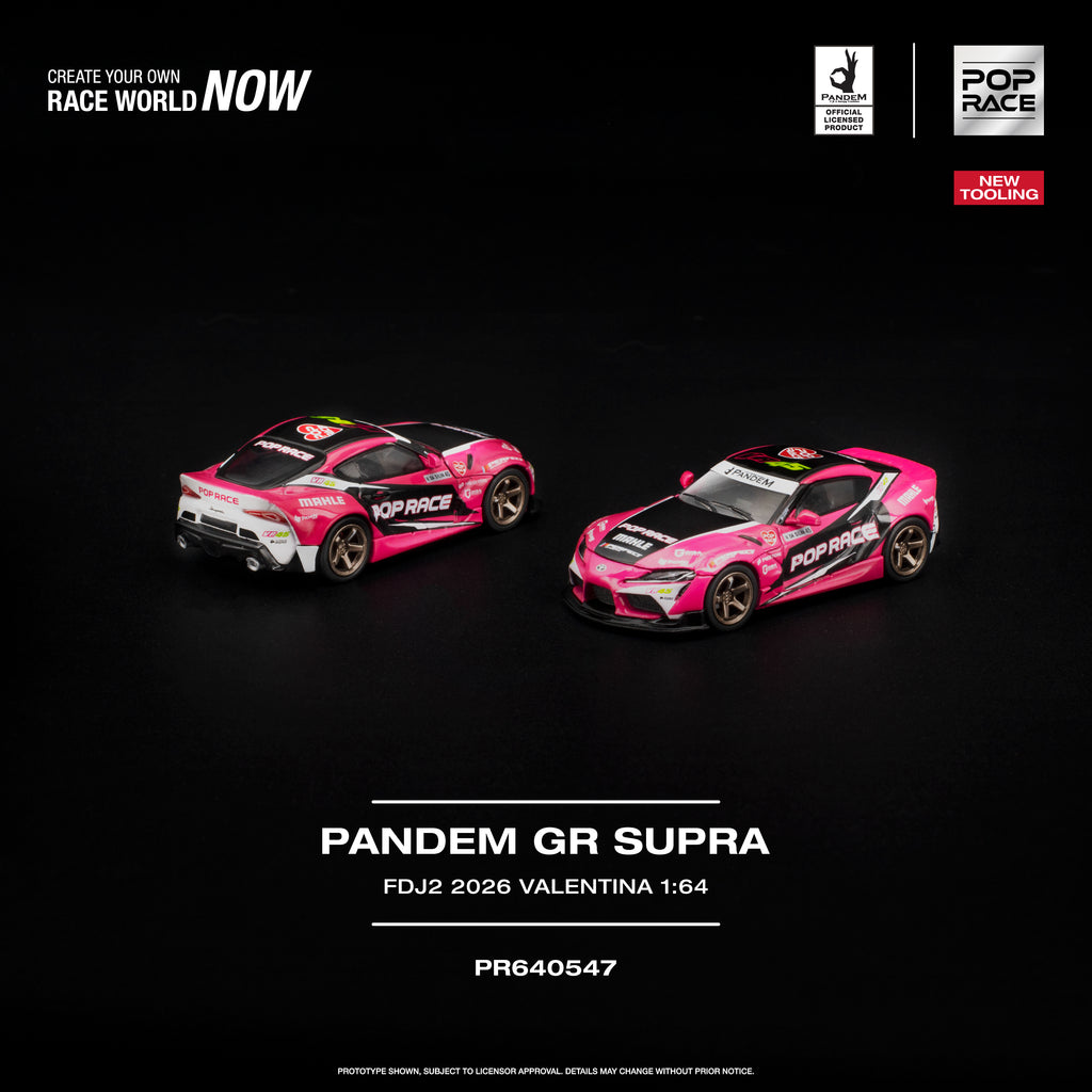 [PRE ORDER] Pop Race 1/64 PANDEM GR SUPRA FDJ2 VALENTINA PIAZ  PR640547 Diecast Scale Model