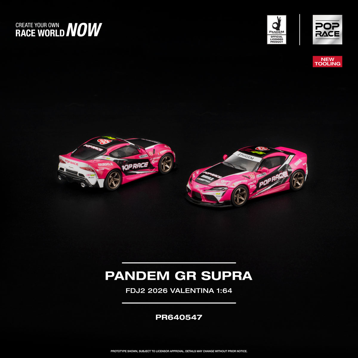 [PRE ORDER] Pop Race 1/64 PANDEM GR SUPRA FDJ2 VALENTINA PIAZ  PR640547 Diecast Scale Model