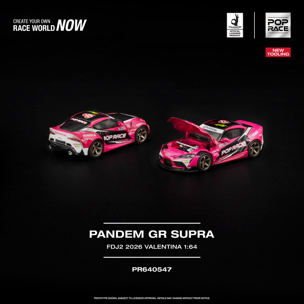 [PRE ORDER] Pop Race 1/64 PANDEM GR SUPRA FDJ2 VALENTINA PIAZ  PR640547 Diecast Scale Model