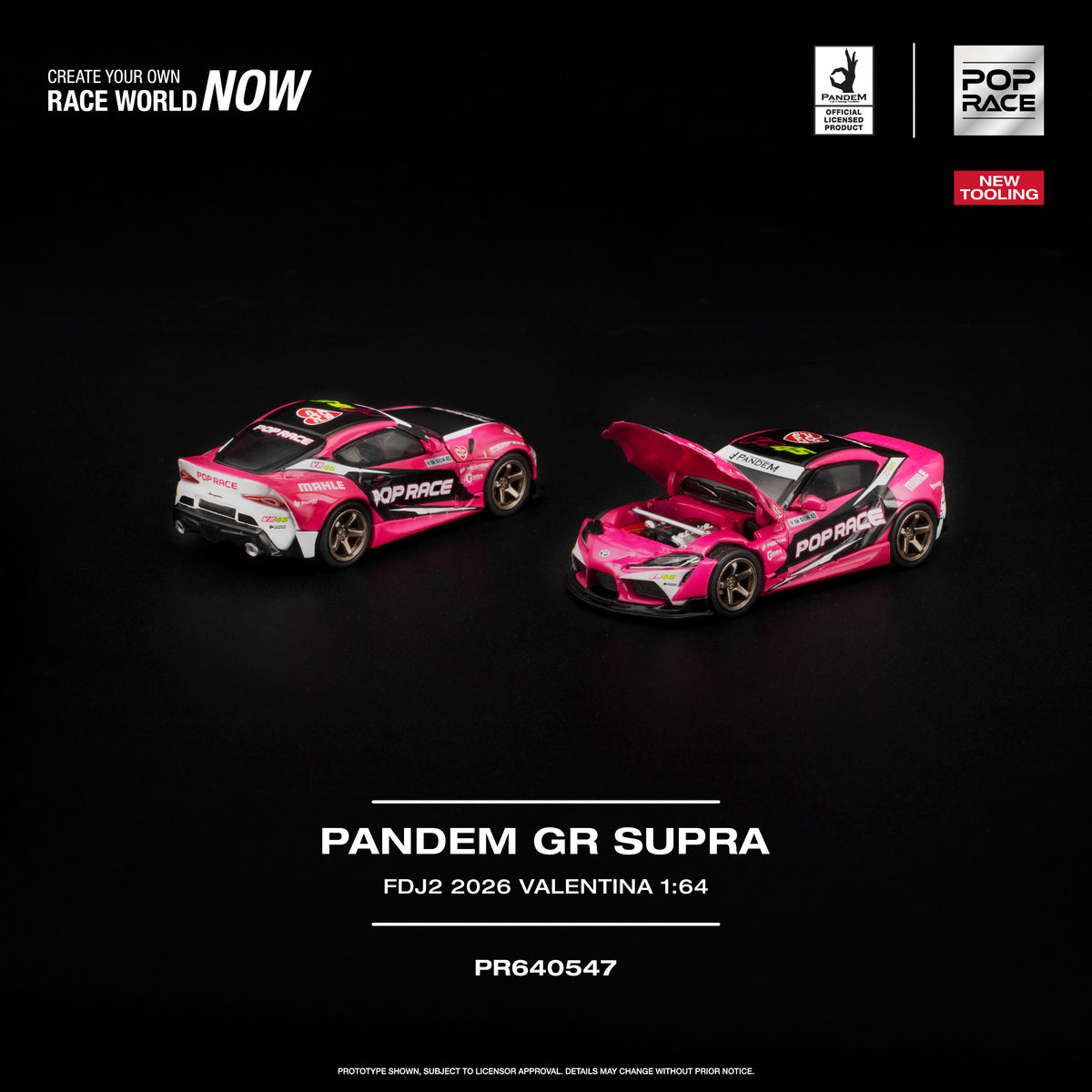 [PRE ORDER] Pop Race 1/64 PANDEM GR SUPRA FDJ2 VALENTINA PIAZ  PR640547 Diecast Scale Model