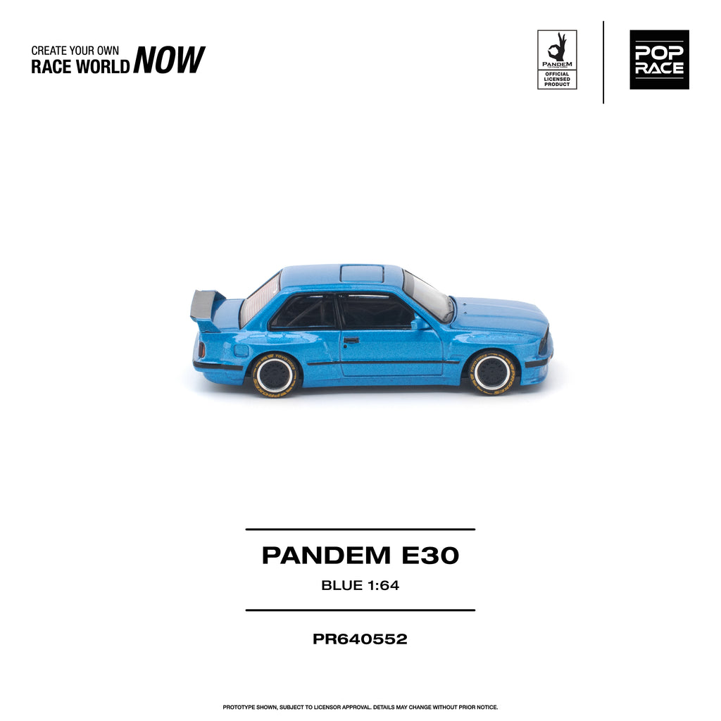 [PRE ORDER] Pop Race 1/64 PANDEM E30 BLUE PR640552 Diecast Scale Model