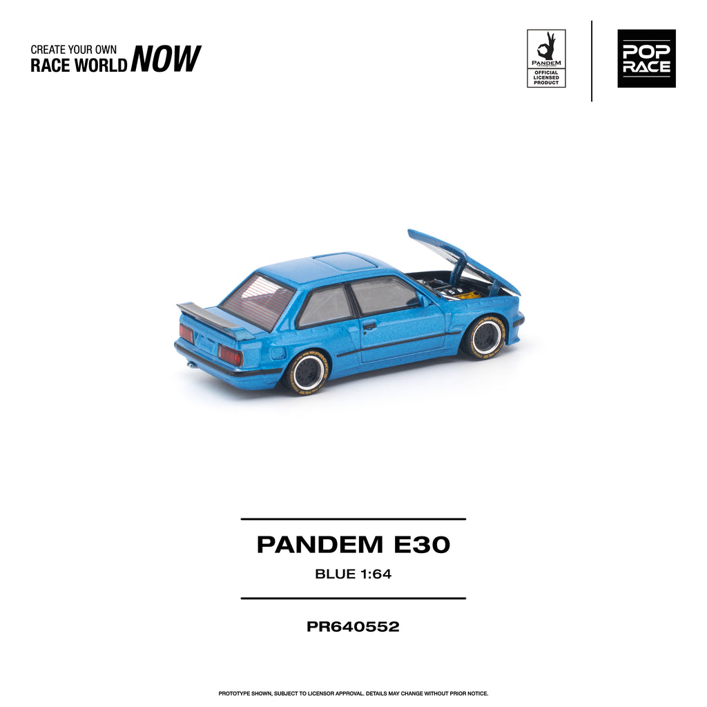 [PRE ORDER] Pop Race 1/64 PANDEM E30 BLUE PR640552 Diecast Scale Model