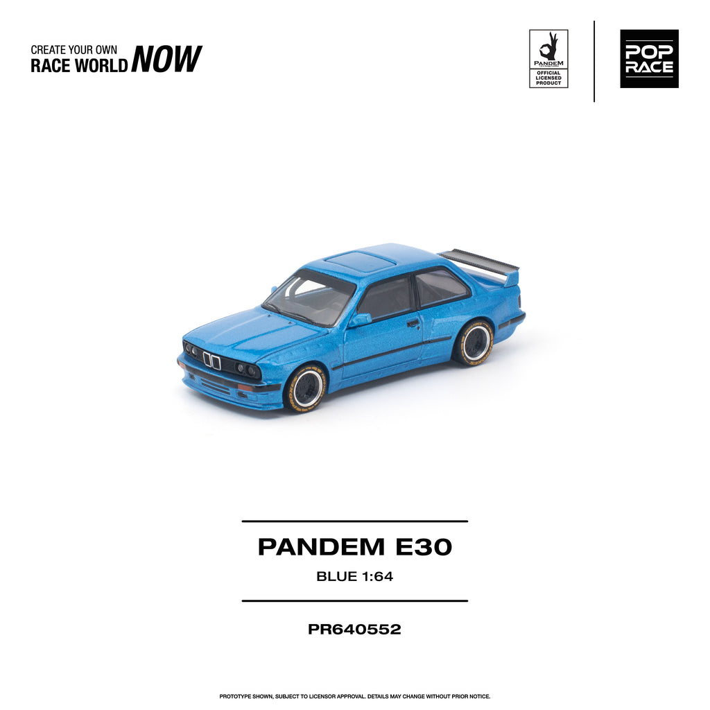 [PRE ORDER] Pop Race 1/64 PANDEM E30 BLUE PR640552 Diecast Scale Model