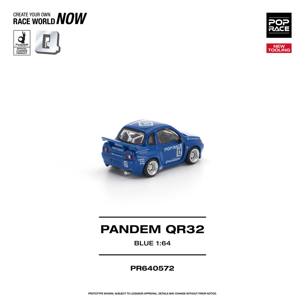 [PRE ORDER] Pop Race 1/64 PANDEM QR32 Blue New Tooling PR640572 Diecast Scale Model