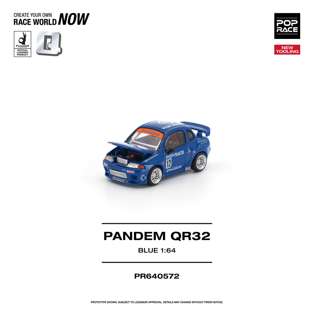 [PRE ORDER] Pop Race 1/64 PANDEM QR32 Blue New Tooling PR640572 Diecast Scale Model
