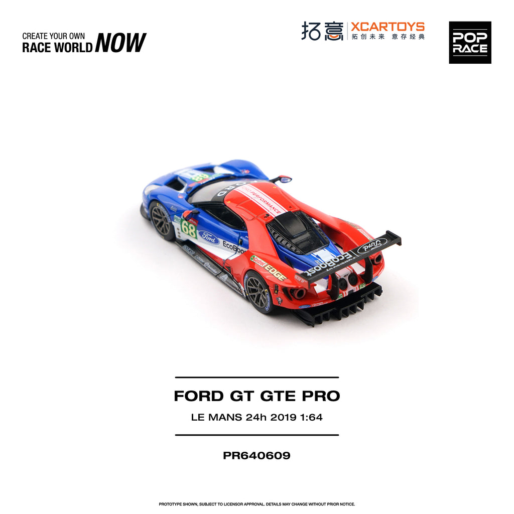 [PRE ORDER] Pop Race 1/64 Ford GT GTE PRO Le Mans 24H 2019 PR64609 Diecast Scale Model