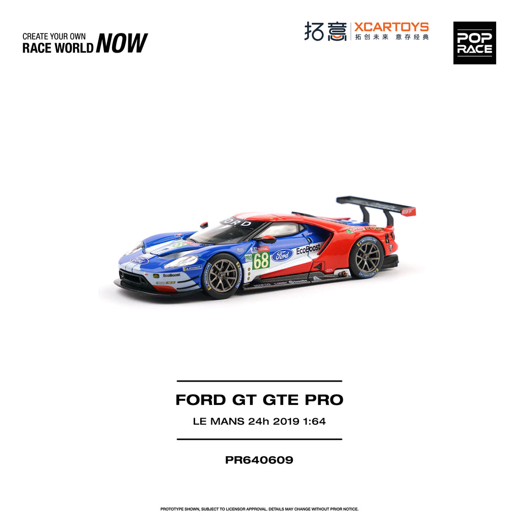 [PRE ORDER] Pop Race 1/64 Ford GT GTE PRO Le Mans 24H 2019 PR64609 Diecast Scale Model