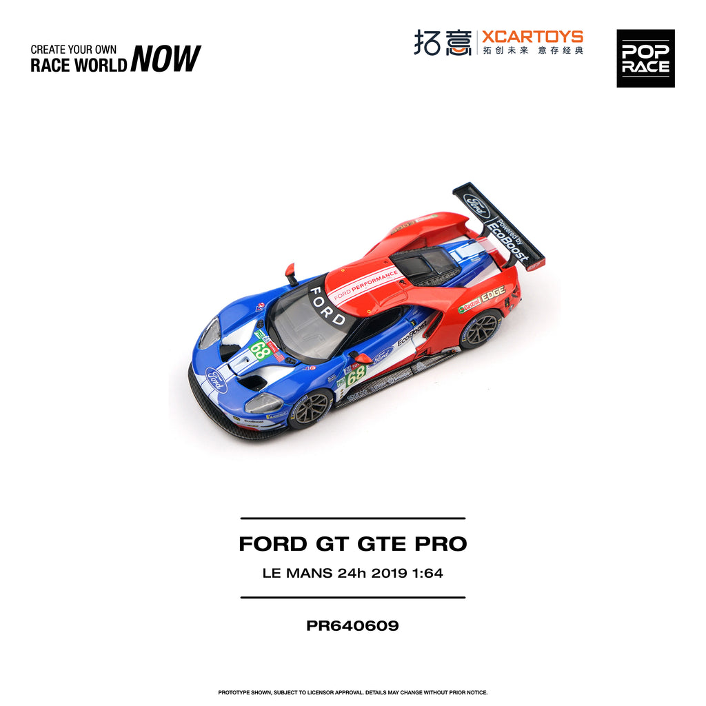 [PRE ORDER] Pop Race 1/64 Ford GT GTE PRO Le Mans 24H 2019 PR64609 Diecast Scale Model