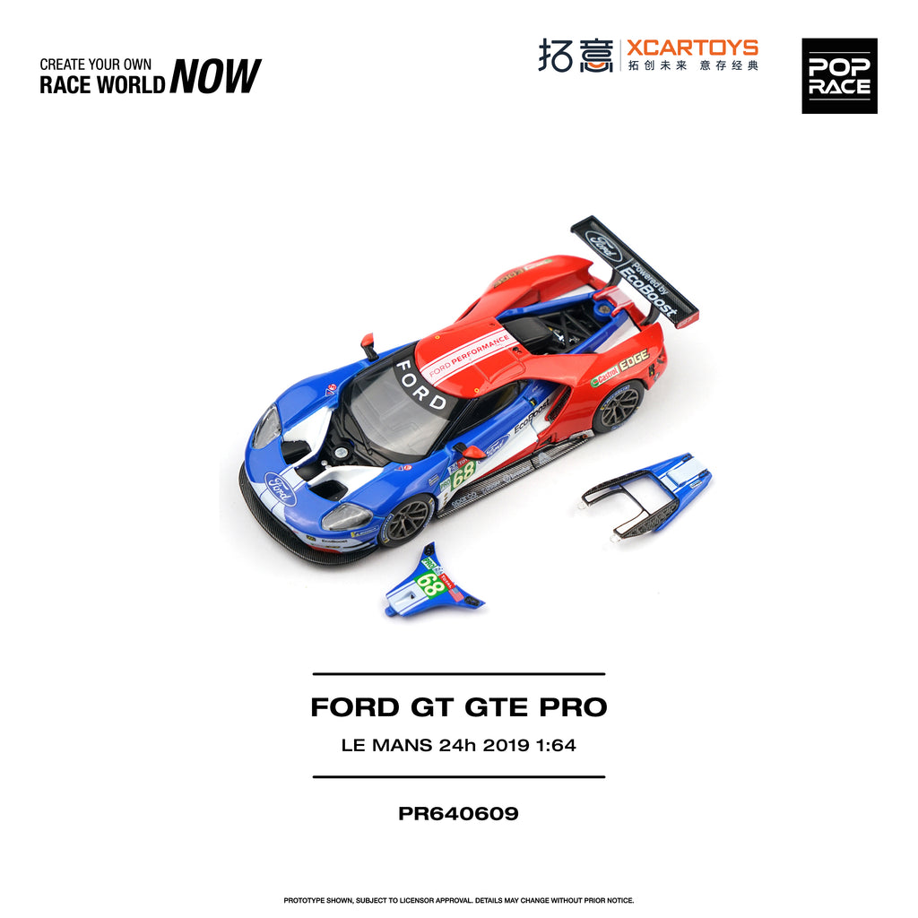 [PRE ORDER] Pop Race 1/64 Ford GT GTE PRO Le Mans 24H 2019 PR64609 Diecast Scale Model