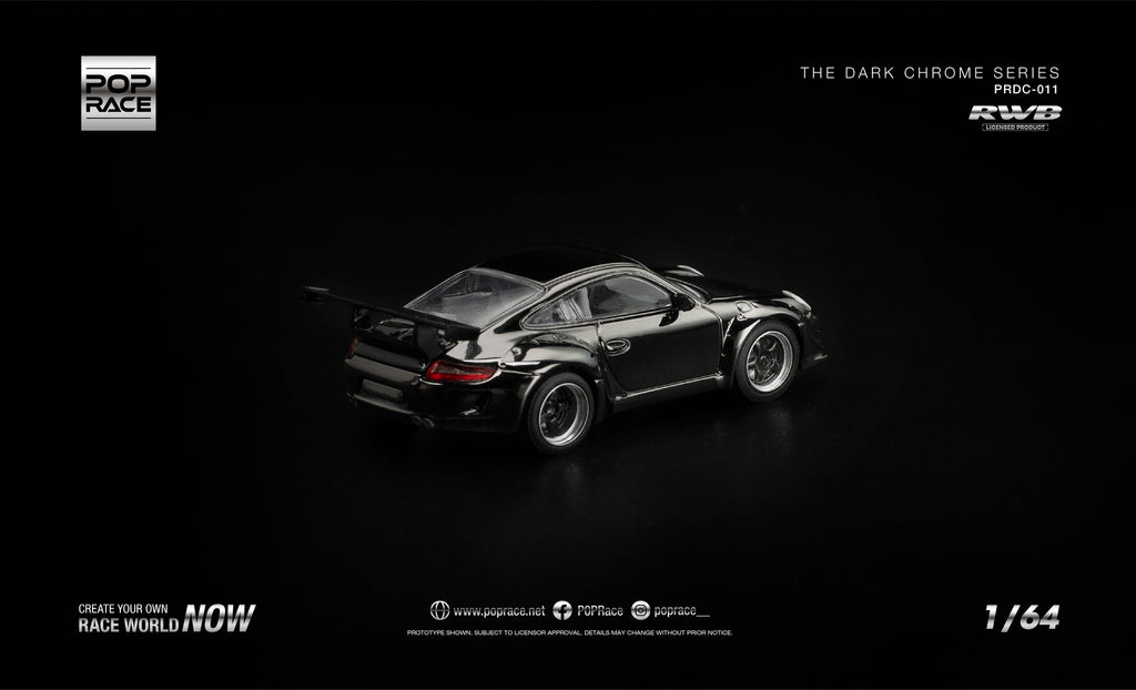 [PRE ORDER] Pop Race 1/64 RWB 997 Dark Chrome PRDC011 Diecast Scale Model