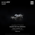 [PRE ORDER] Pop Race 1/64 Mazda RX-7 RE-Amemmiya Dark Chrome PRDC016 Diecast Scale Model