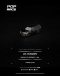 [PRE ORDER] Pop Race 1/64 R34 Wagon Dark Chrome PRDC018 Diecast Scale Model