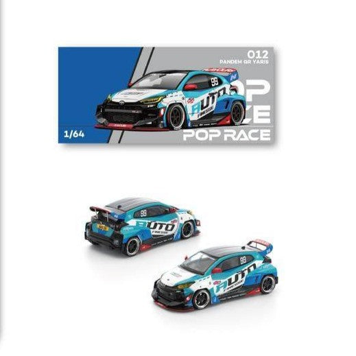 Pop Race 1/64 PANDEM GR Yaris Auto Finesse PRE012 Diecast Scale Model