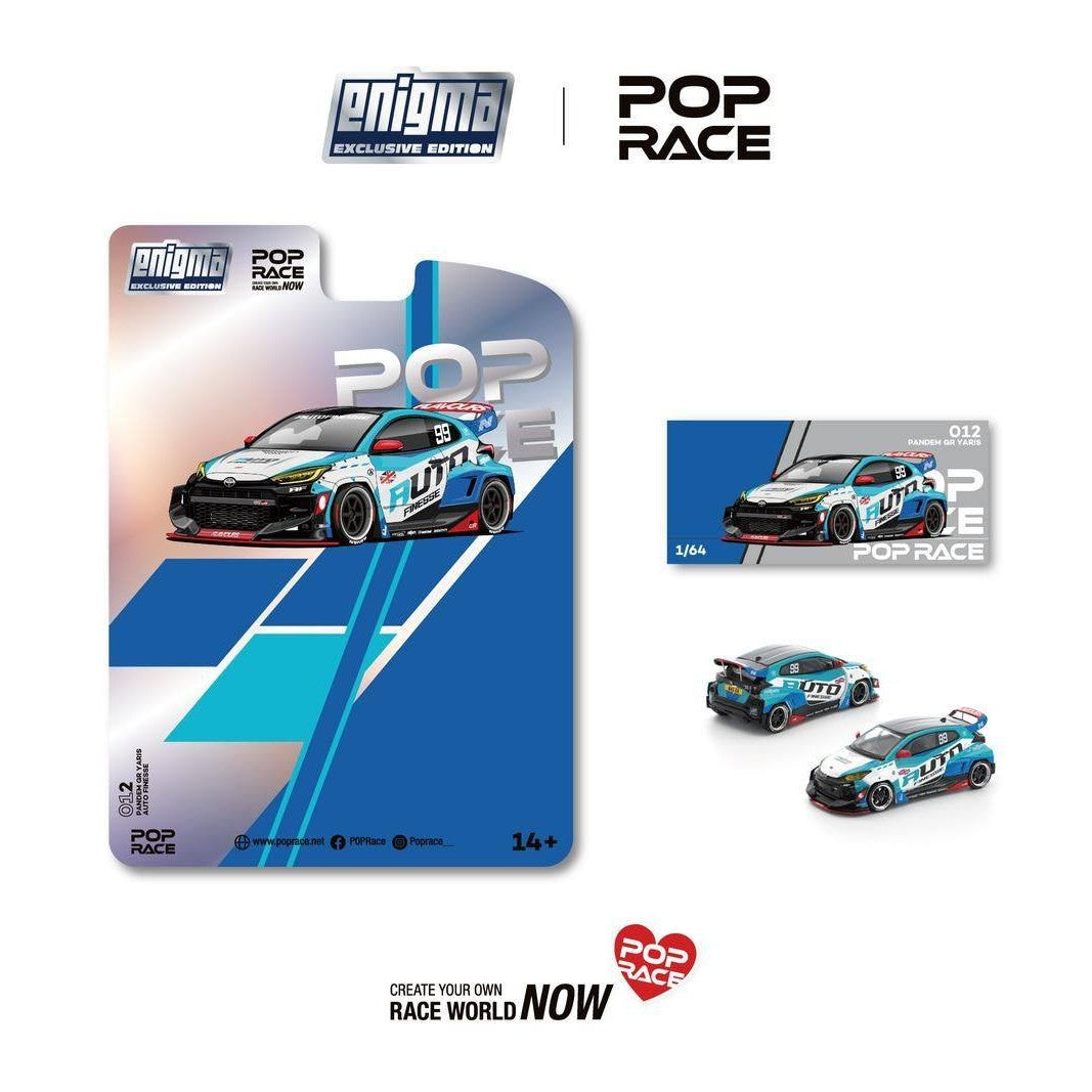 Pop Race 1/64 PANDEM GR Yaris Auto Finesse PRE012 Diecast Scale Model