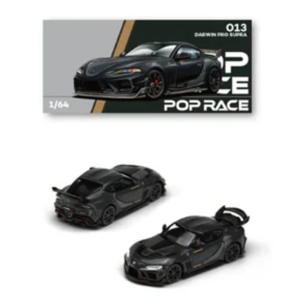 Pop Race 1/64 Darwin PRO 66G NWB Supra (A90) Midnight Black PRE013 Diecast Scale Model