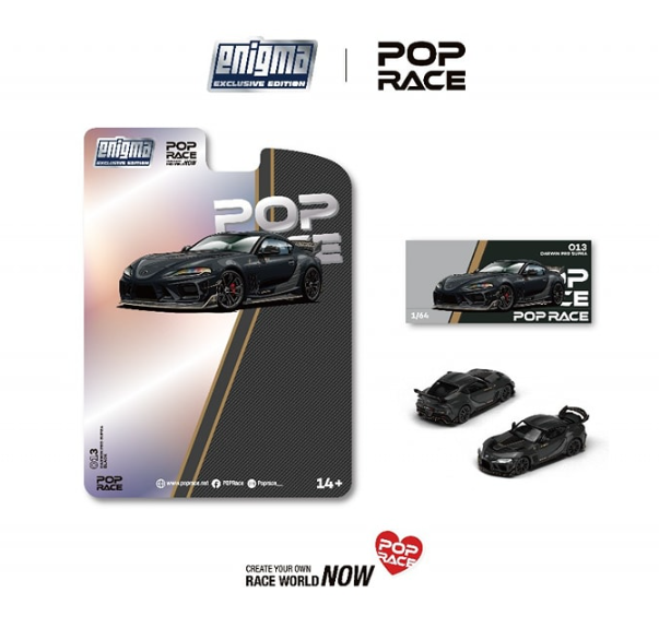 Pop Race 1/64 Darwin PRO 66G NWB Supra (A90) Midnight Black PRE013 Diecast Scale Model