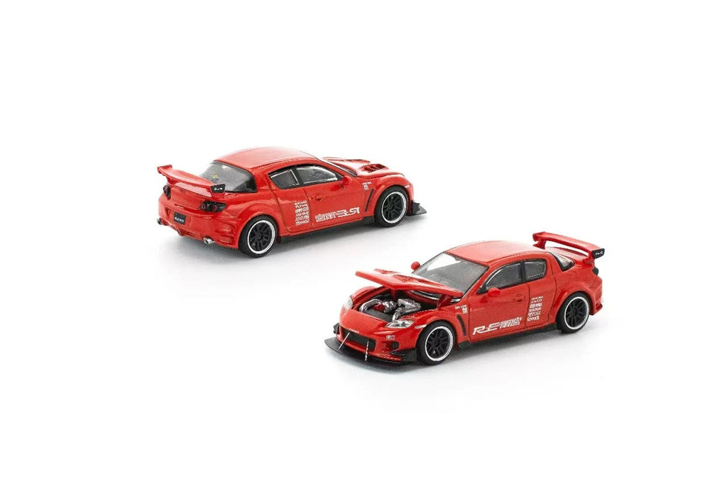 Pop Race 1/64 Mazda RX-8 RE Amemiya Red PRE016 Diecast Scale Model